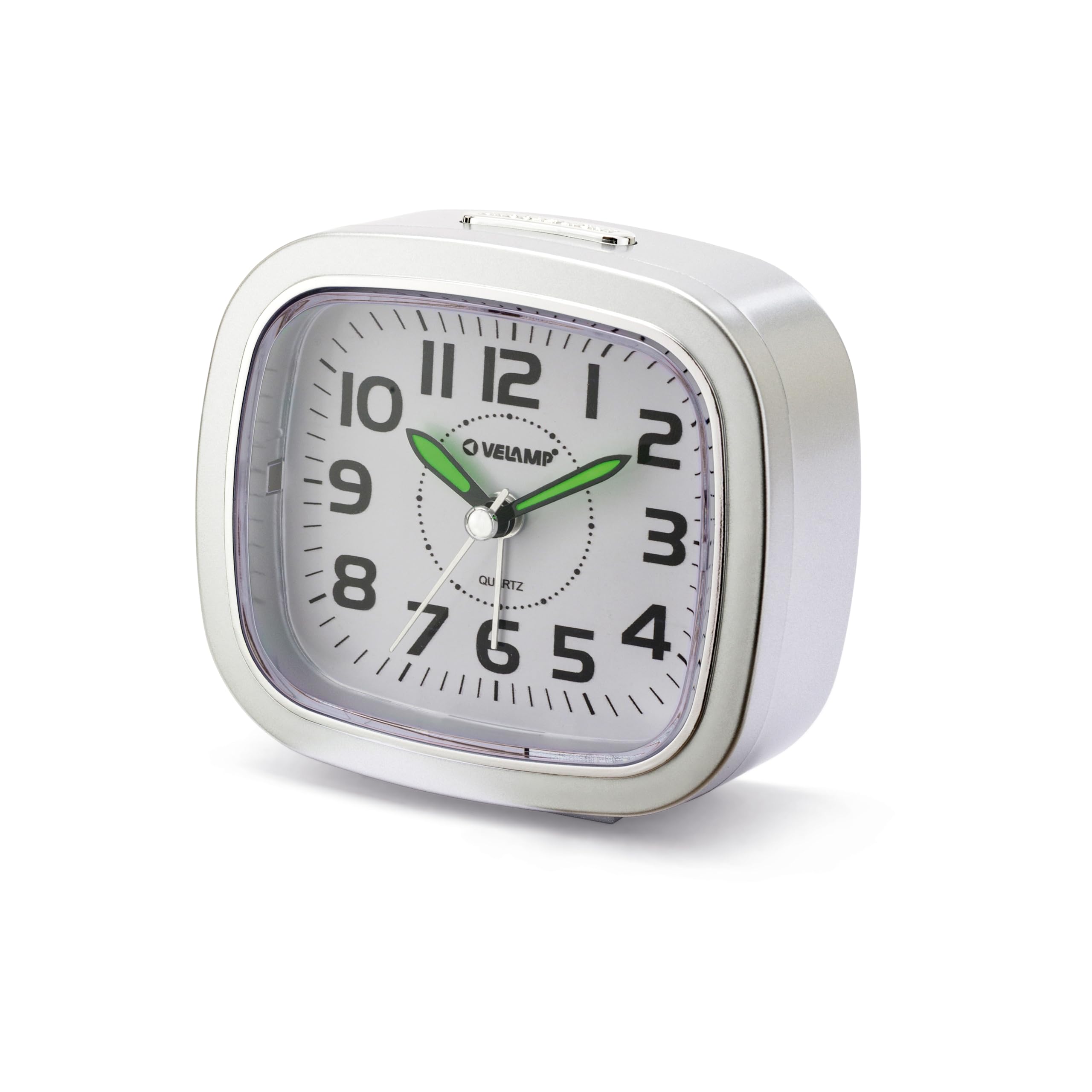 Velamp Bedside Alarm Clock, Silent Analog Quartz Alarm Clock with Light, Non-Ticking, Simple Table Clock with Snooze Function, Suitable for Bedrooms, Desks, Travel...