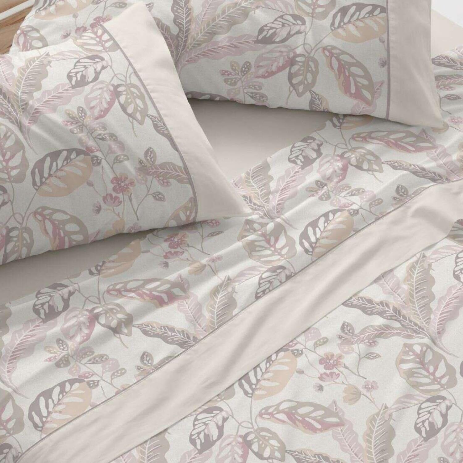 Burrito Blanco | Juego de sábanas | Cama de 150 a 160cm. (+Medidas Disponibles) | Diseño 053 | Color Greige (150-160x190/200cm.)