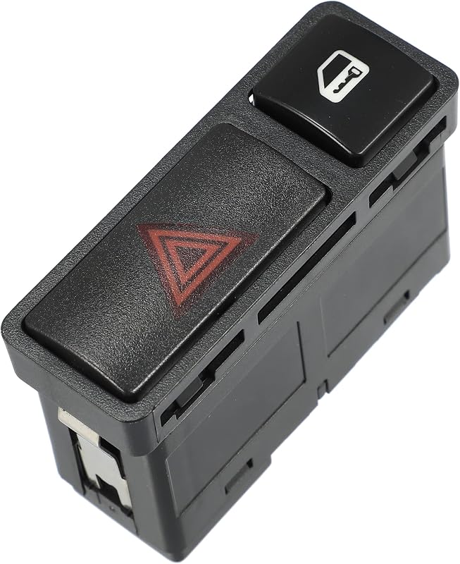 Interruptor do pisca-alerta e travamento central ACROPIX para BMW – 1 unidade preta