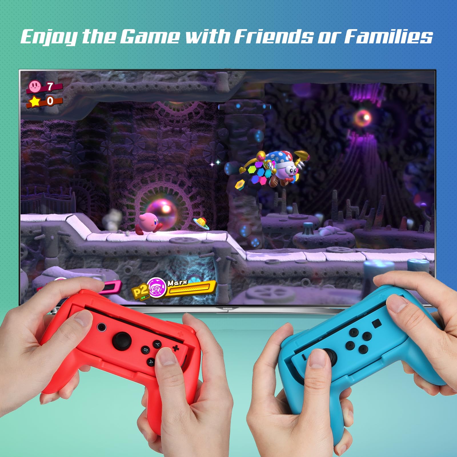 Amazon.com: JoyHood Hand Grips for Switch/Switch OLED, Ergonomic