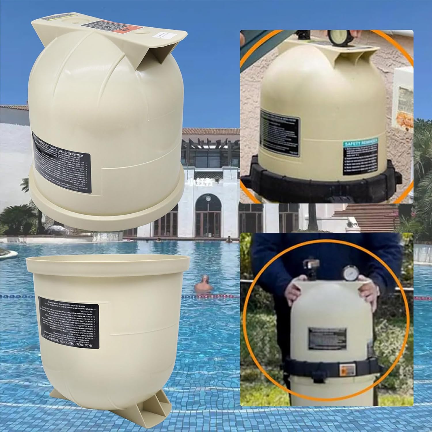 178561 Filter Cover Lid Assembly Compatible with Pentair Clean & Clear,Predator Pool and Spa Cartridge Filters,Spa D.E. Filters and Pentair Easy Clean Pool