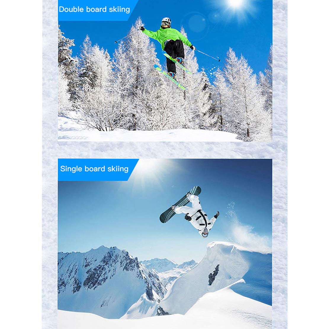 Męskie damskie wodoszczelne rękawice narciarskie, wiatroodporne śniegowe rękawiczki snowboardowe, rękawice do sportów śniegowych, polarowe, rękawice termiczne, do jazdy na nartach, niebieskie, M