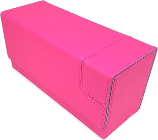docsmagic.de Premium Magnetic Tray Long Box Pink Small - Card Deck Storage - Caja Rosa