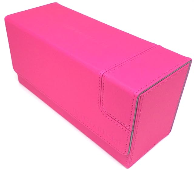 docsmagic.de Premium Magnetic Tray Long Box Pink Small - Card Deck Storage - Caja Rosa