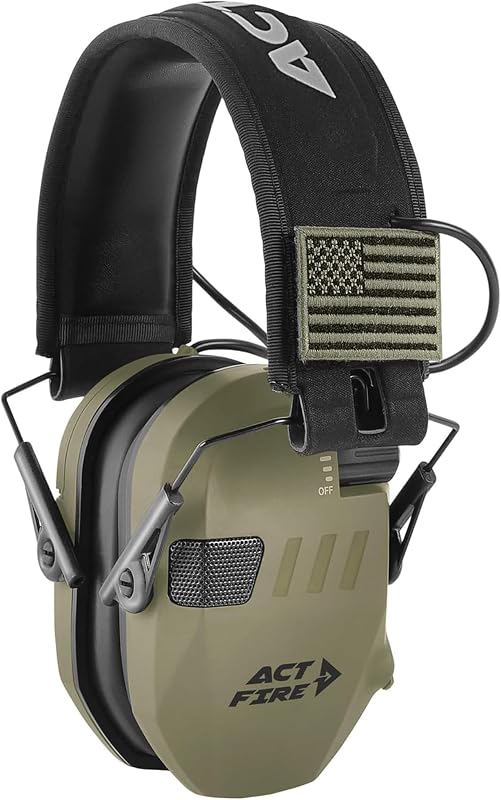 Shooting Ear Protection for Gun Range, Active Noise Reduction | Shooting Ear Muffs NRR 23dB Hearing Protection, Electronic Compression, Sound Amplication, Foldable, Shooting Hunting