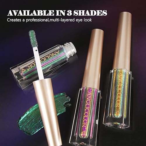 Miniatura 5 de Junhe Chameleon - Sombra de ojos líquida metálica de larga duración y pigmentada, maquillaje para ojos brillantes y brillantes, cobertura de un solo