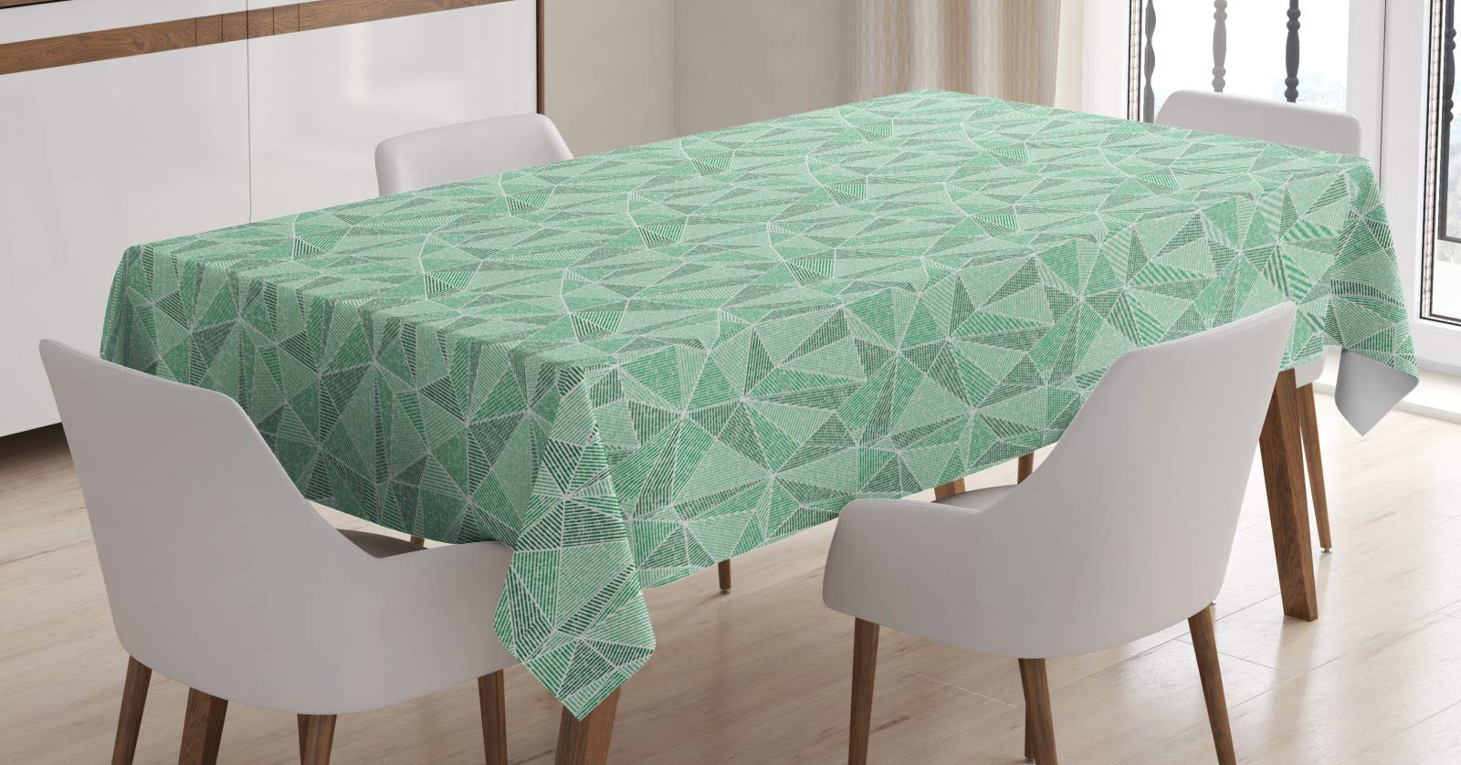 ABAKUHAUS Tovaglia rotonda verde oliva, trapunta scozzese, tovaglia circolare per sala da pranzo, decorazione per cucina