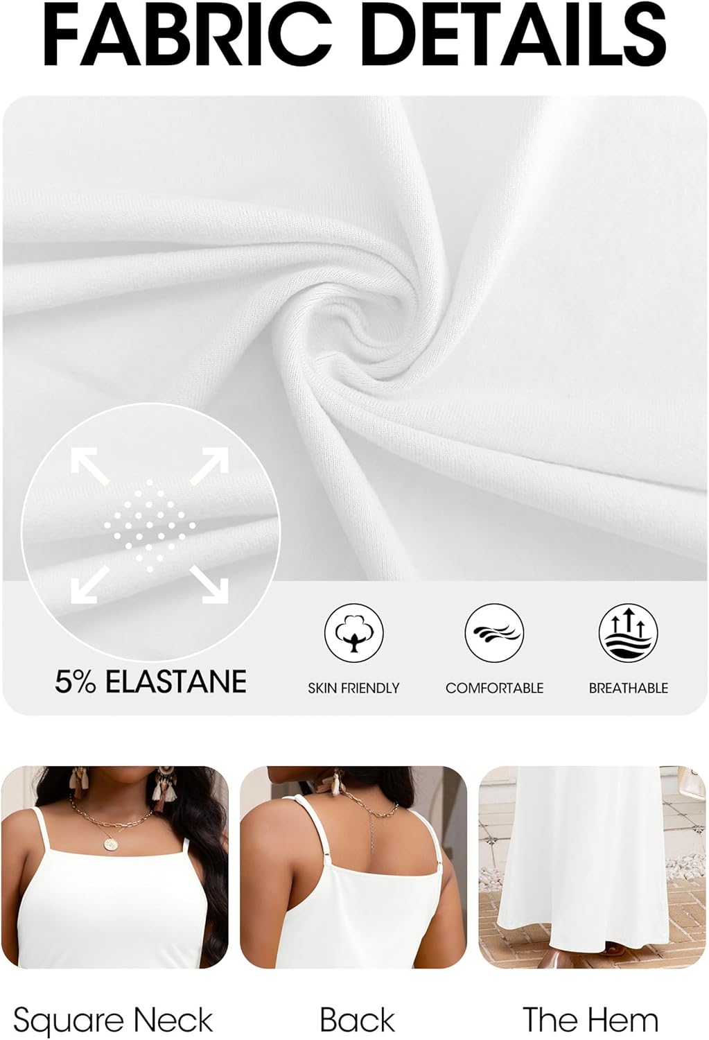 FANDEE Summer Dresses Maxi Dress for Women Strap Casual Flowy Long Dress - Image 6