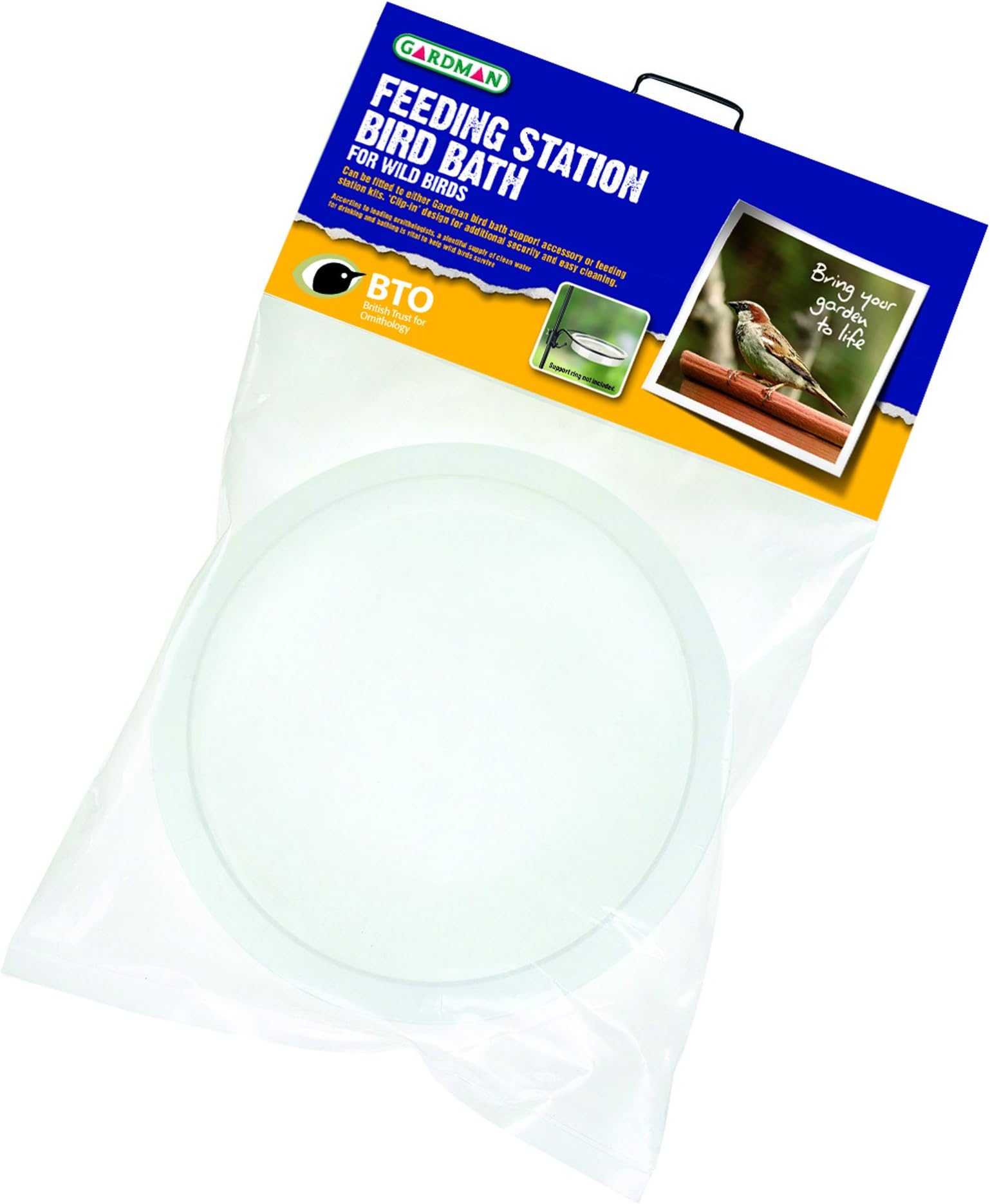 GardmanBird Bath, Clear, 17x17x4 cm