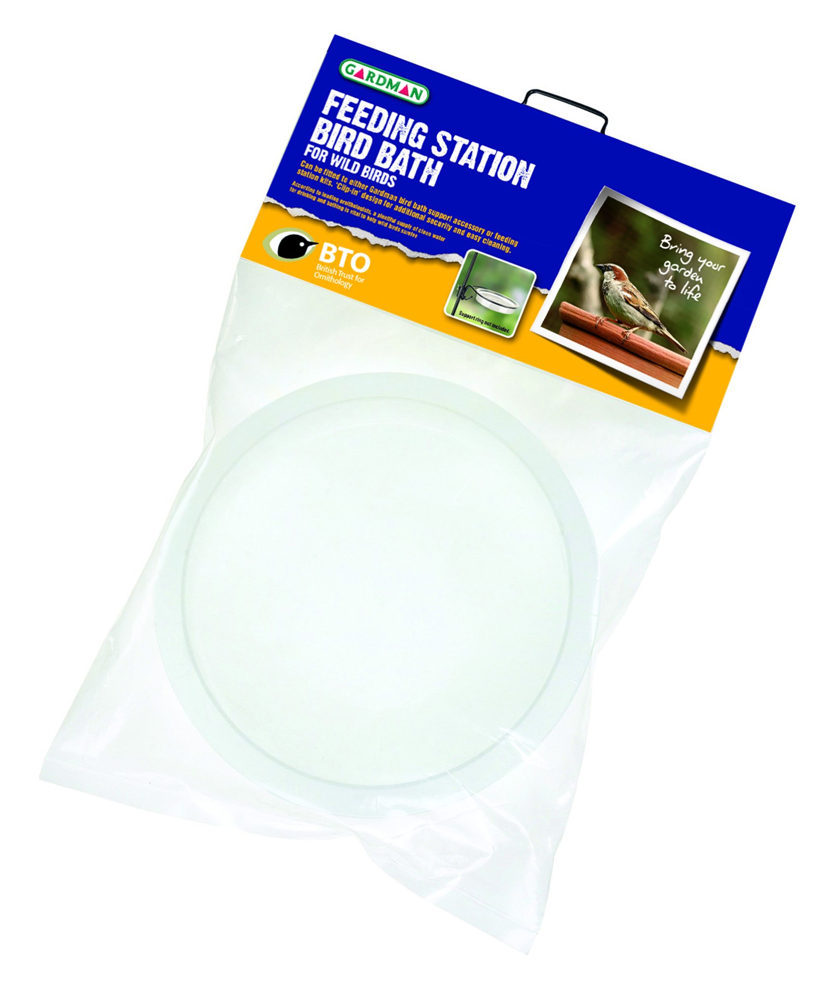 GardmanBird Bath, Clear, 17x17x4 cm