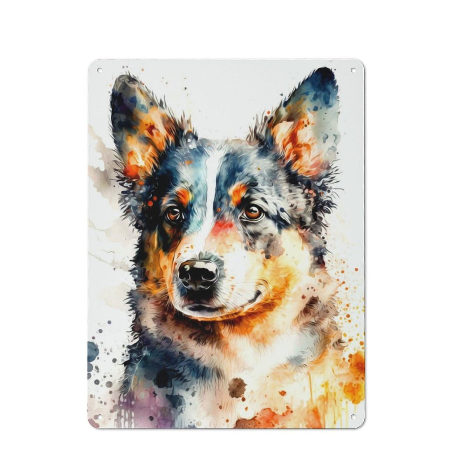 Junmoney Australian Shepherd Metal Plaque 40X30cm With For Garage Wall, Vintage Decor, Autumn Home Decor For Collectors Of Metal Signs