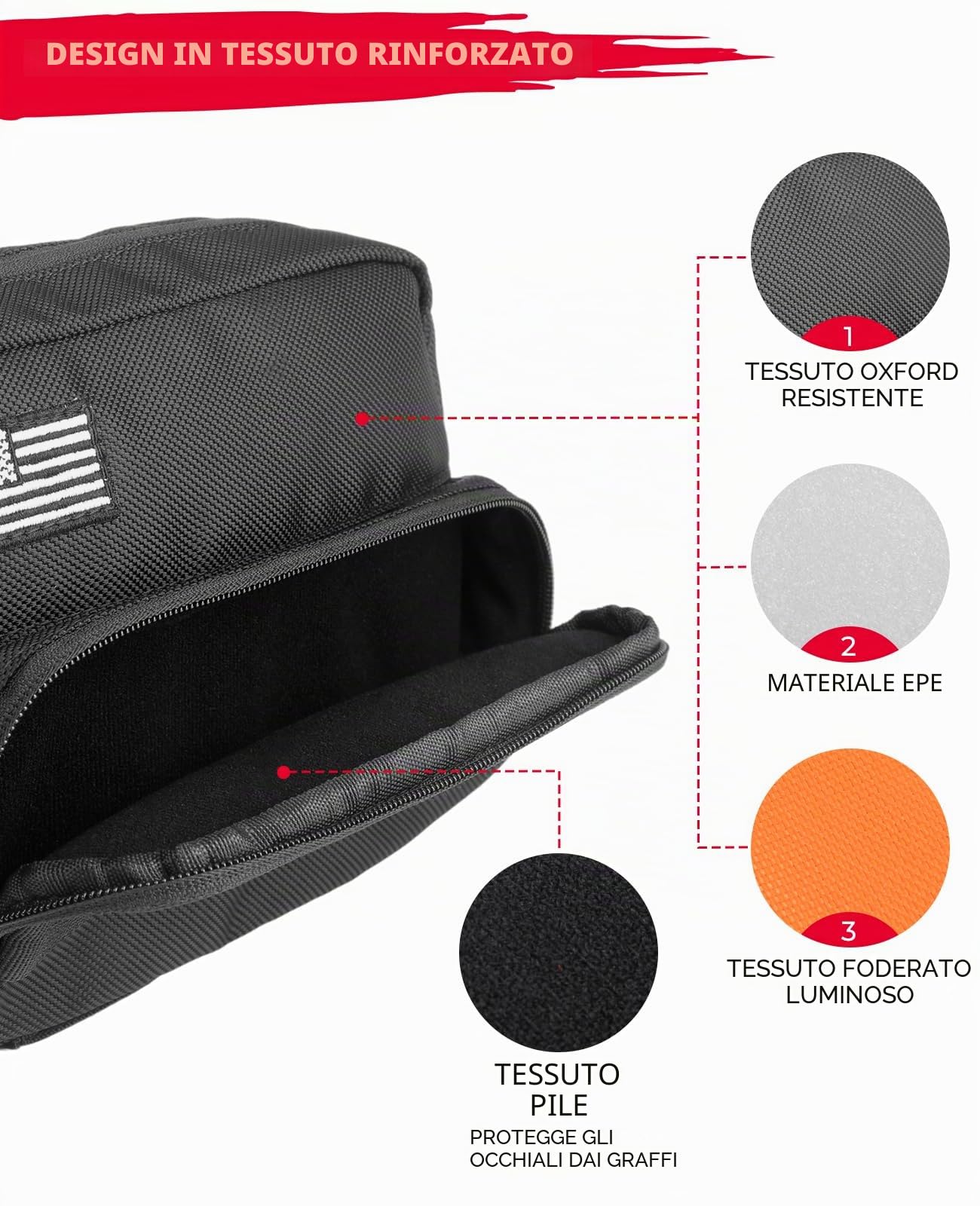 KEMIMOTO Borsa per moto, borsa porta attrezzi per manubrio, accessorio portaoggetti universale per forcella anteriore, manubrio e sissy bar, compatibile con Cruiser Softail Dyna Sportsters