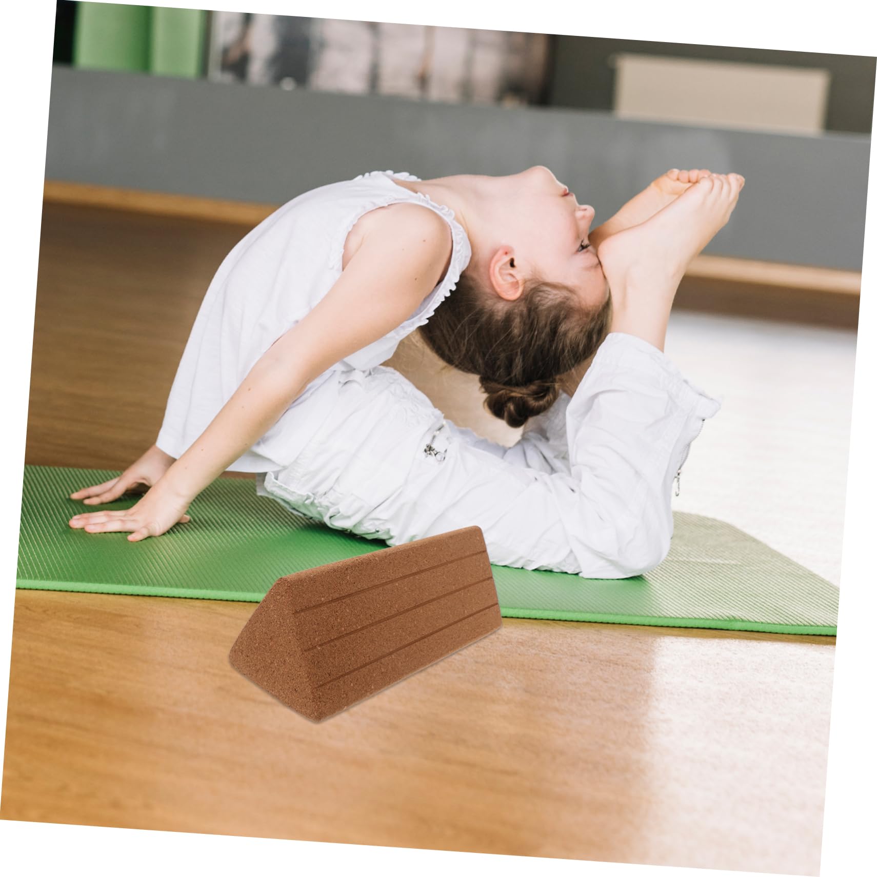 Hemobllo Bloques De Yoga De Corcho Para y Ejercicio Bloques De Triangulares Adultos Soporte Prácticas De Yoga y
