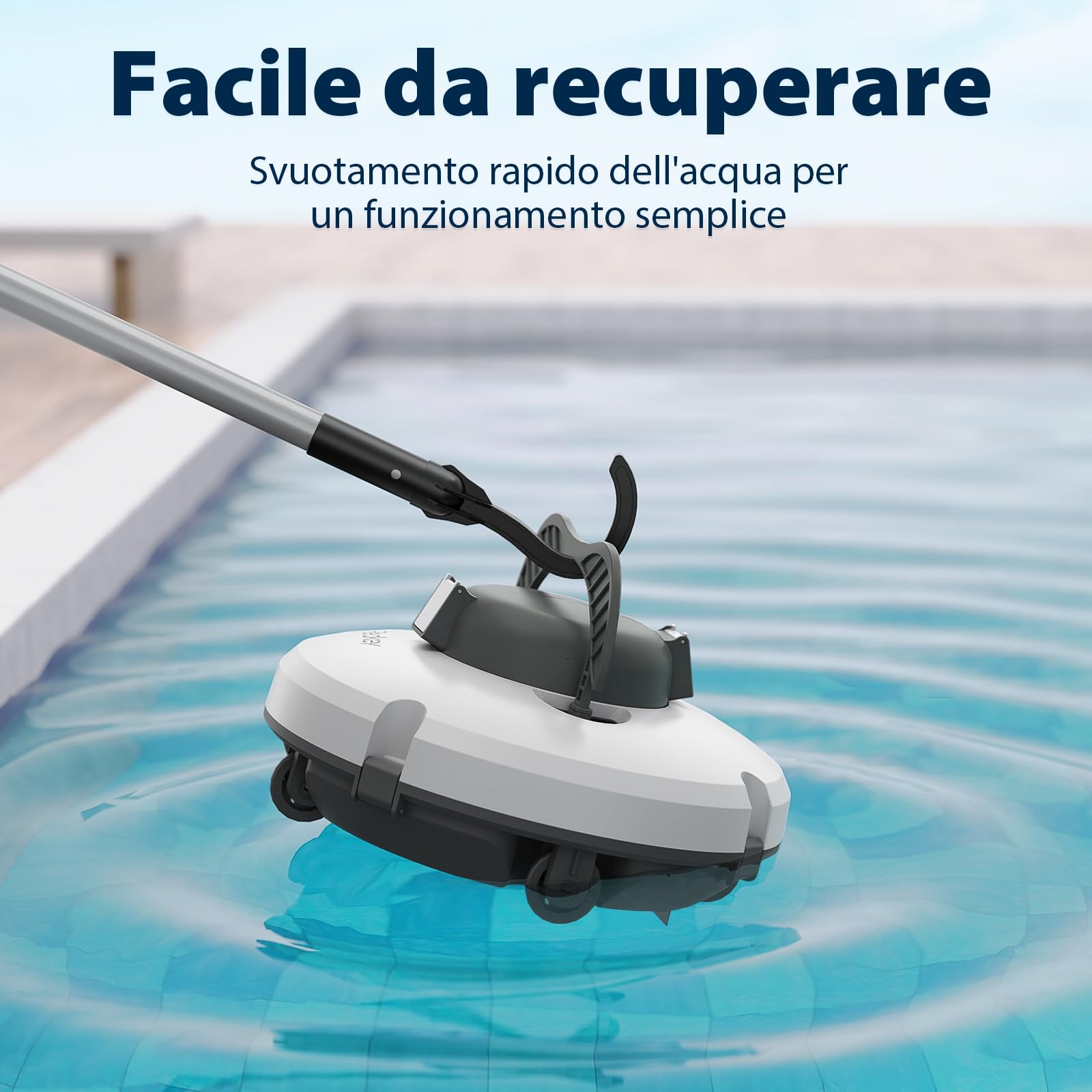 Redkey Upgrade S100 Robot Piscina, 200 Minuti di Pulizia, Supera 18° di Pendenza, Batteria a Doppia azionamento, Parcheggio Automatico, Robot Piscine Fuori Terra per Piscina da 120 m²
