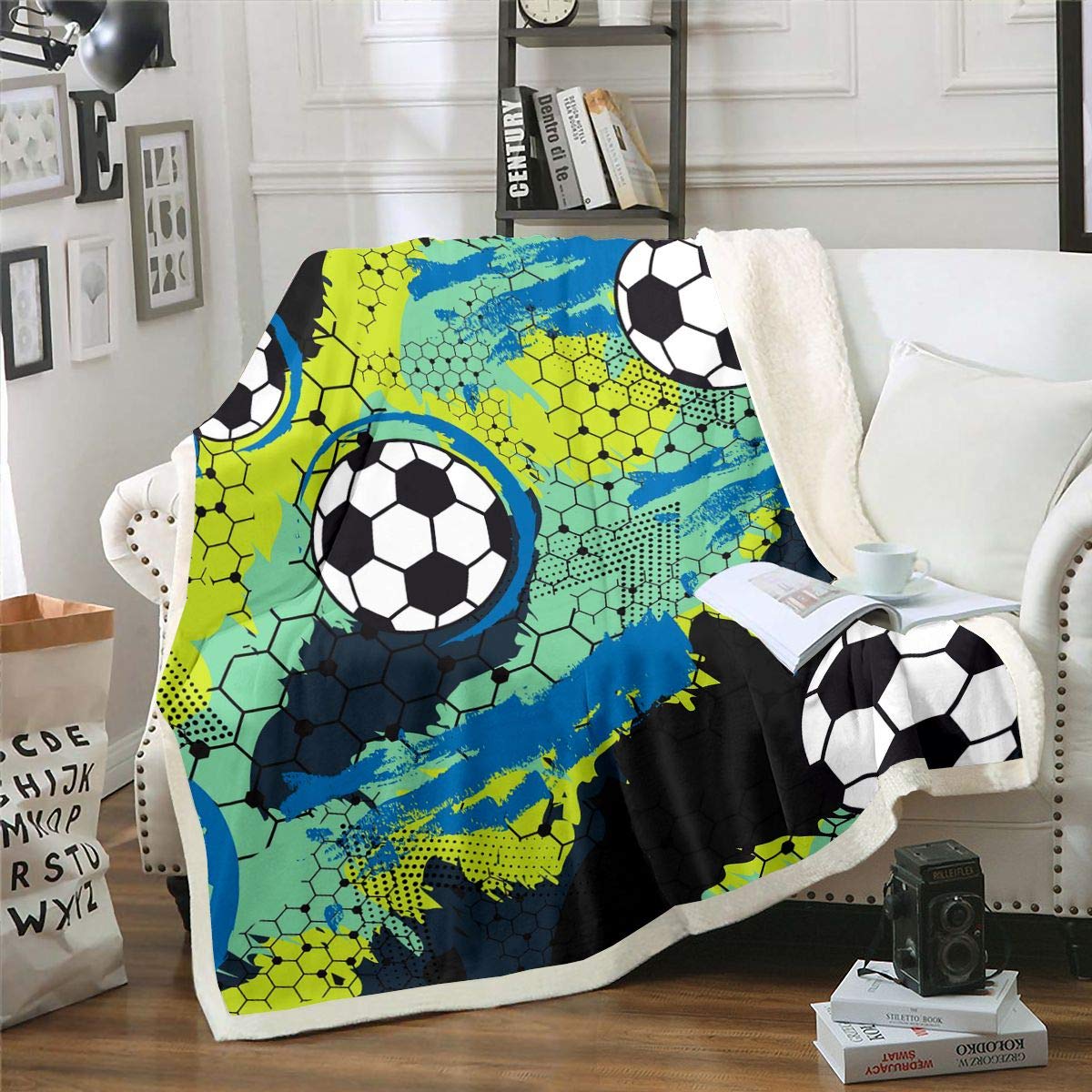 Coperta In Pile Sherpa 3D Con Cavallo – Morbida E Ipoallergenica, Per Divano E Letto, 70x100 Cm (Formato Bambino)