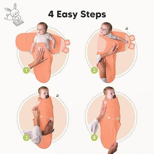 Vista 304 de Paquete de 3 mantas orgánicas para dormir para bebé, para recién nacido, envolturas ergonómicas para bebés de 0 a 3 meses, sacos para dormir, Abc