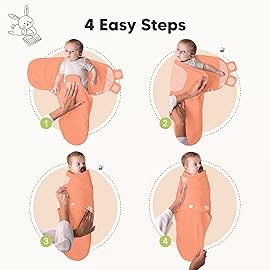 KeaBabies 3-Pack Organic Baby Swaddle Sleep Sacks - Swaddles for Newborns, Infant 0-3 Months, Baby Girls, Boys, Soft & Snug Newborn Sleep Sack, Nursery Swaddling Blankets (Vivacious)