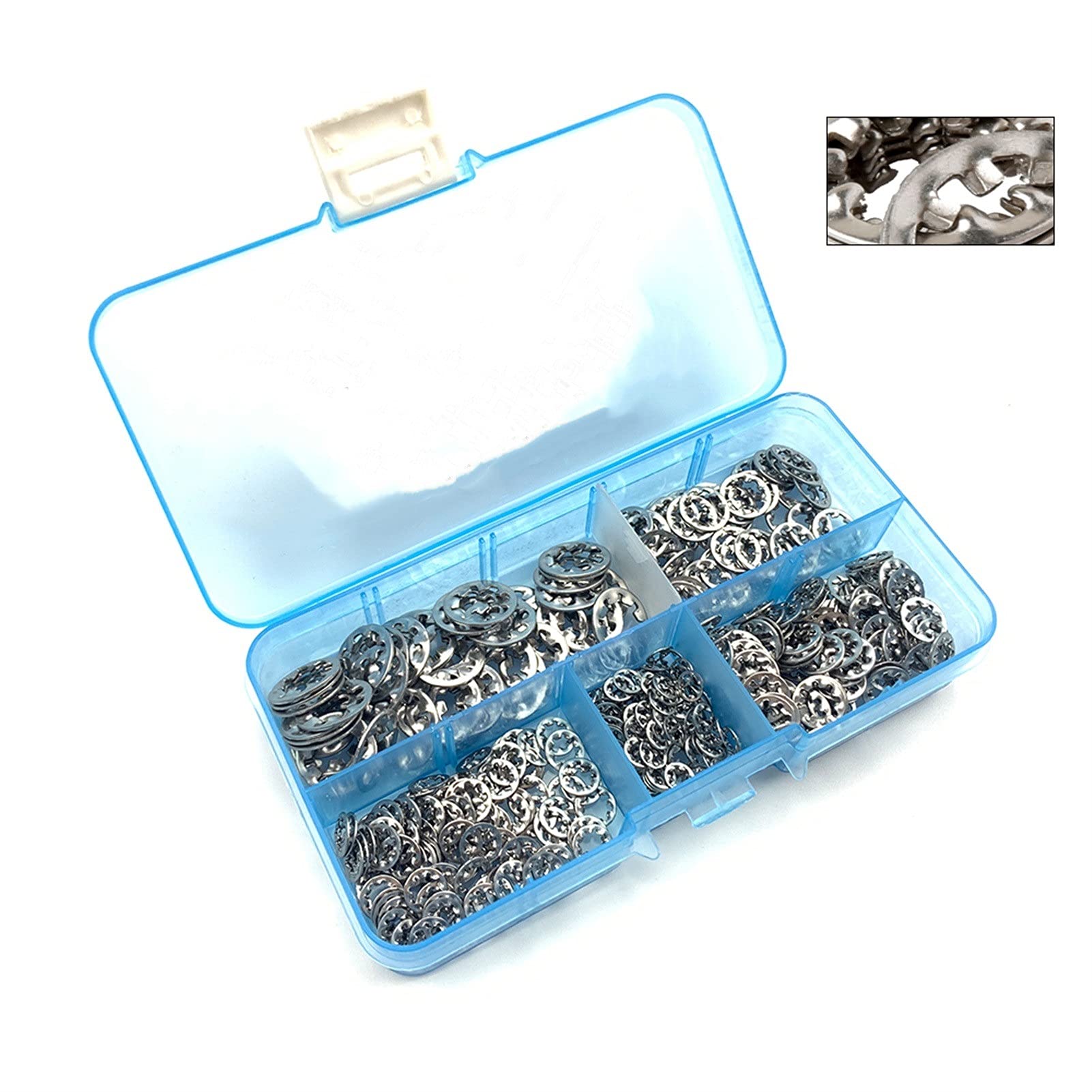 Unterlegscheibe, 400 Stück/Set, M3, M4, M5, M6, M8, Mix, gb861.1, Unterlegscheiben aus Edelstahl 304, Außenzahndichtung, Fächerscheiben-Set, Verschiedene Haushaltsartikel (Farbe anzeigen) an