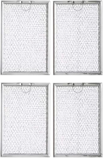 Filter Everything Replacement Whirlpool 56001069 Compatible Replacement Aluminum Filters - 5 x 7-5/8 x 3/32" 4-Pack