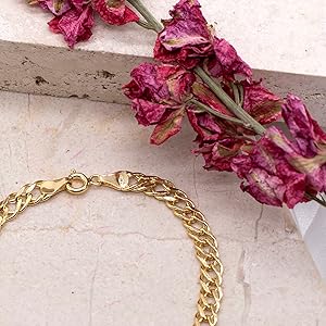 Pulsera Unisex Roja Con Placa Baño De Oro Y Cristales Nice | Envío Gratis