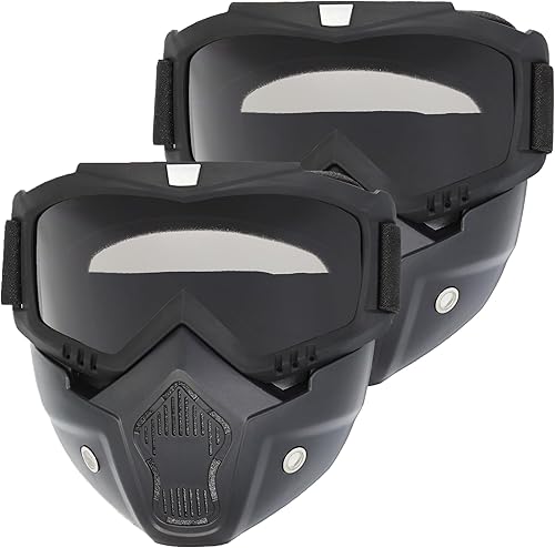 Máscara Airsoft de cara completa, máscara de paintball, máscara táctica, gafas de casco de motocicleta con máscara facial extraíble para hombres y
