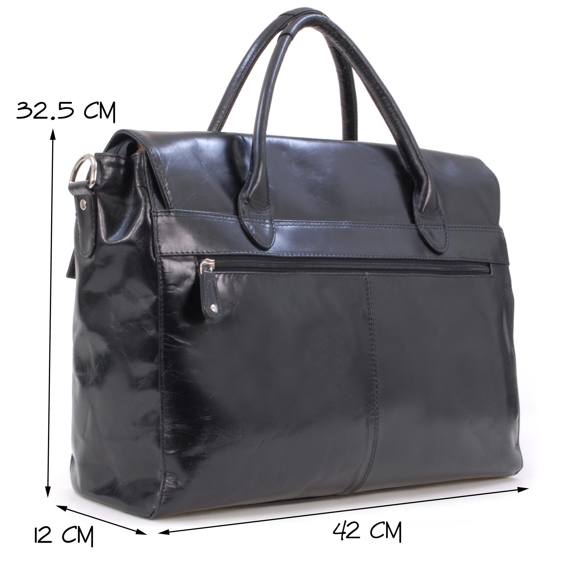 Catwalk Collection Handbags - Bolso Ordenador Portatil Mujer Piel - Bolso Bandolera Grande de Trabajo - Maletín con Funda Acolchada - Helena