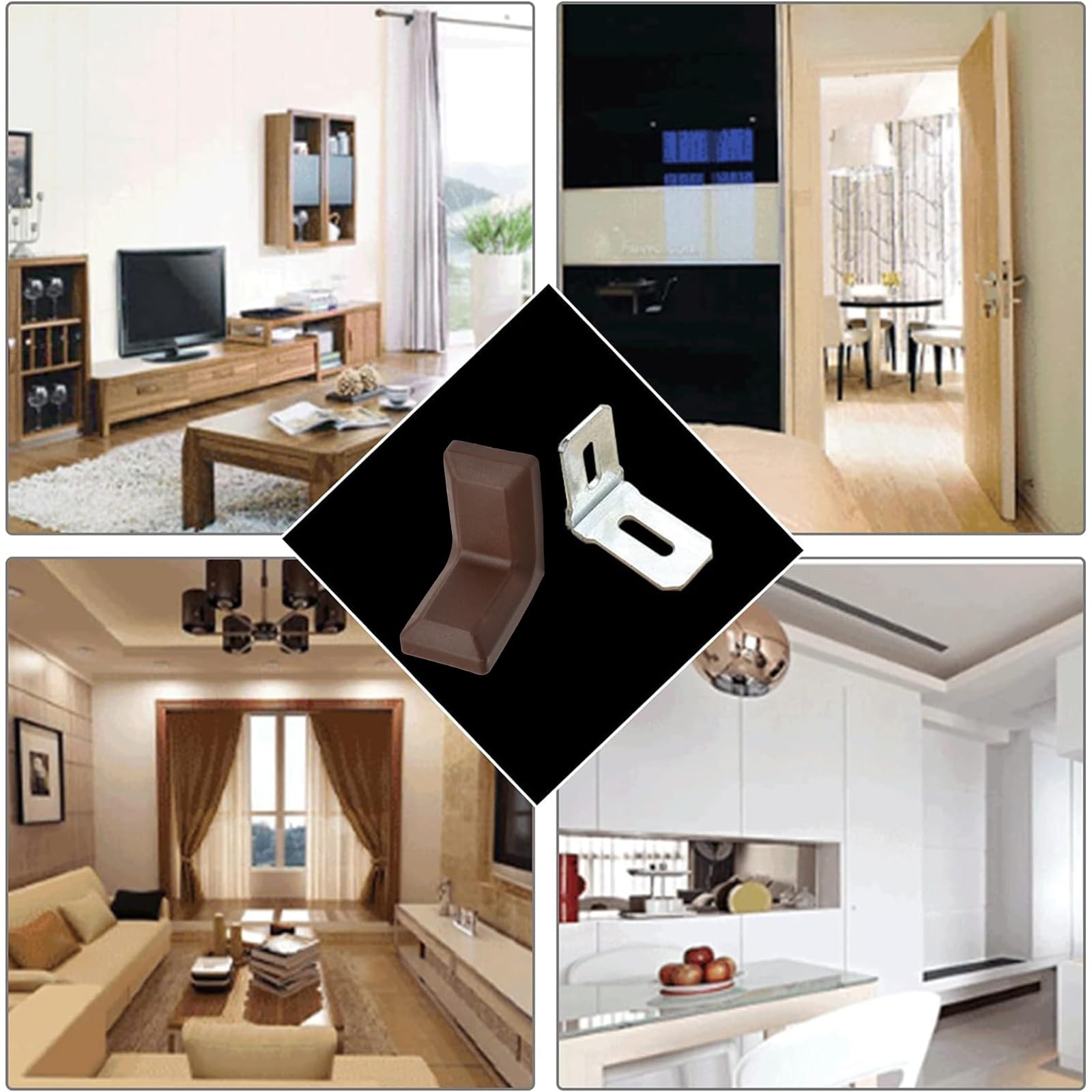 ダークブラウン 木製 L字型コーナーボード　値下げ Amazon | MOROBOR アングルブラケット 40個 90度 L字型スチール