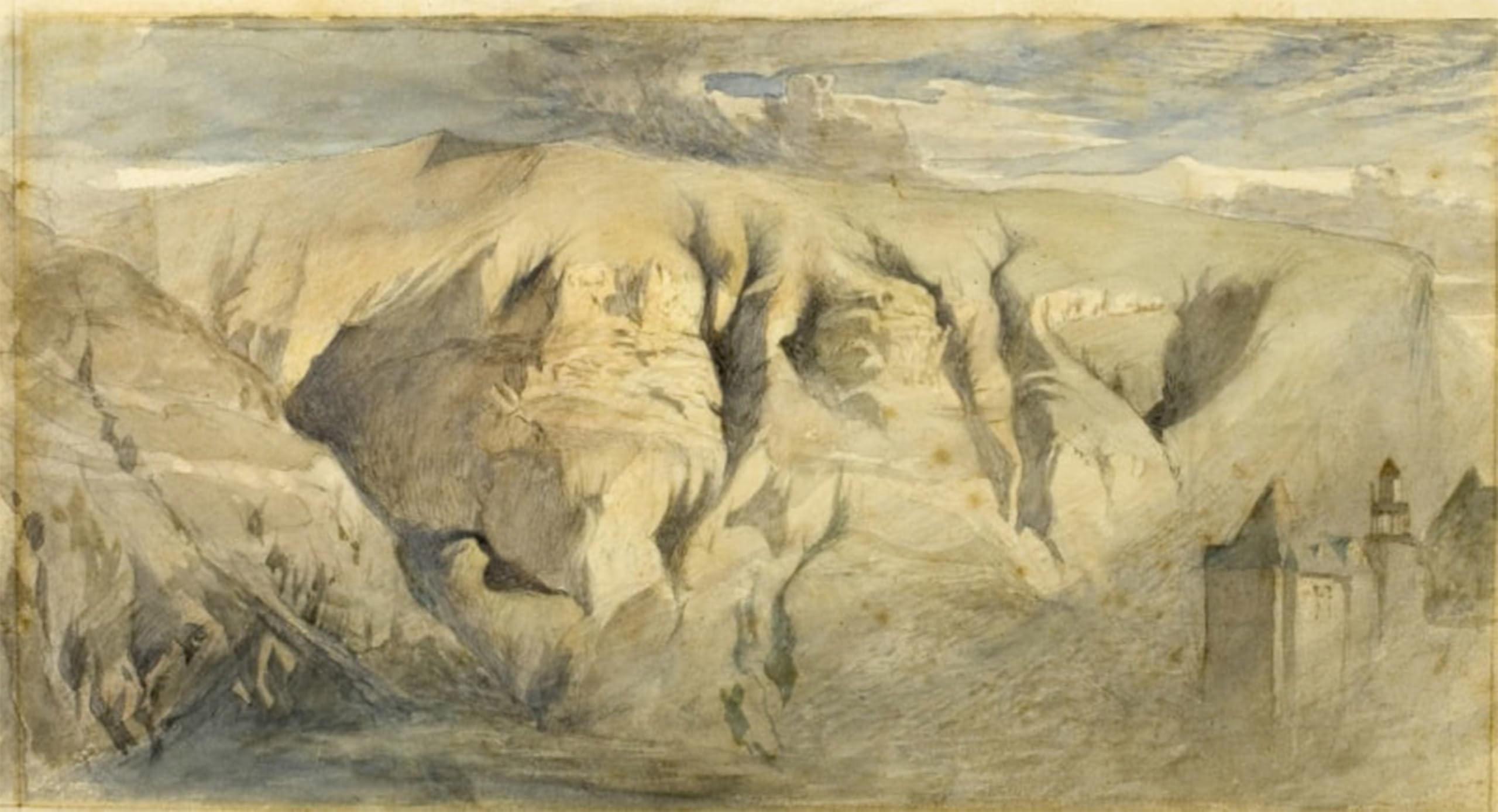 POSTERIIk Famous Print Pop Art Wall Art Graffiti View of the Mountain Salev by John Ruskin Art Prints for Home Decor 60x90cm