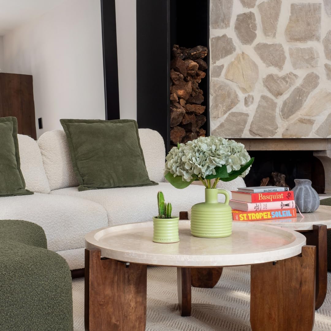 Bundle Package - Annex The Green Life Candle & Vase – Luxury Handmade Ceramic Candle with Natural Soy Wax and Elegant Decorative Vase – Perfect for Home Decor or Gifting