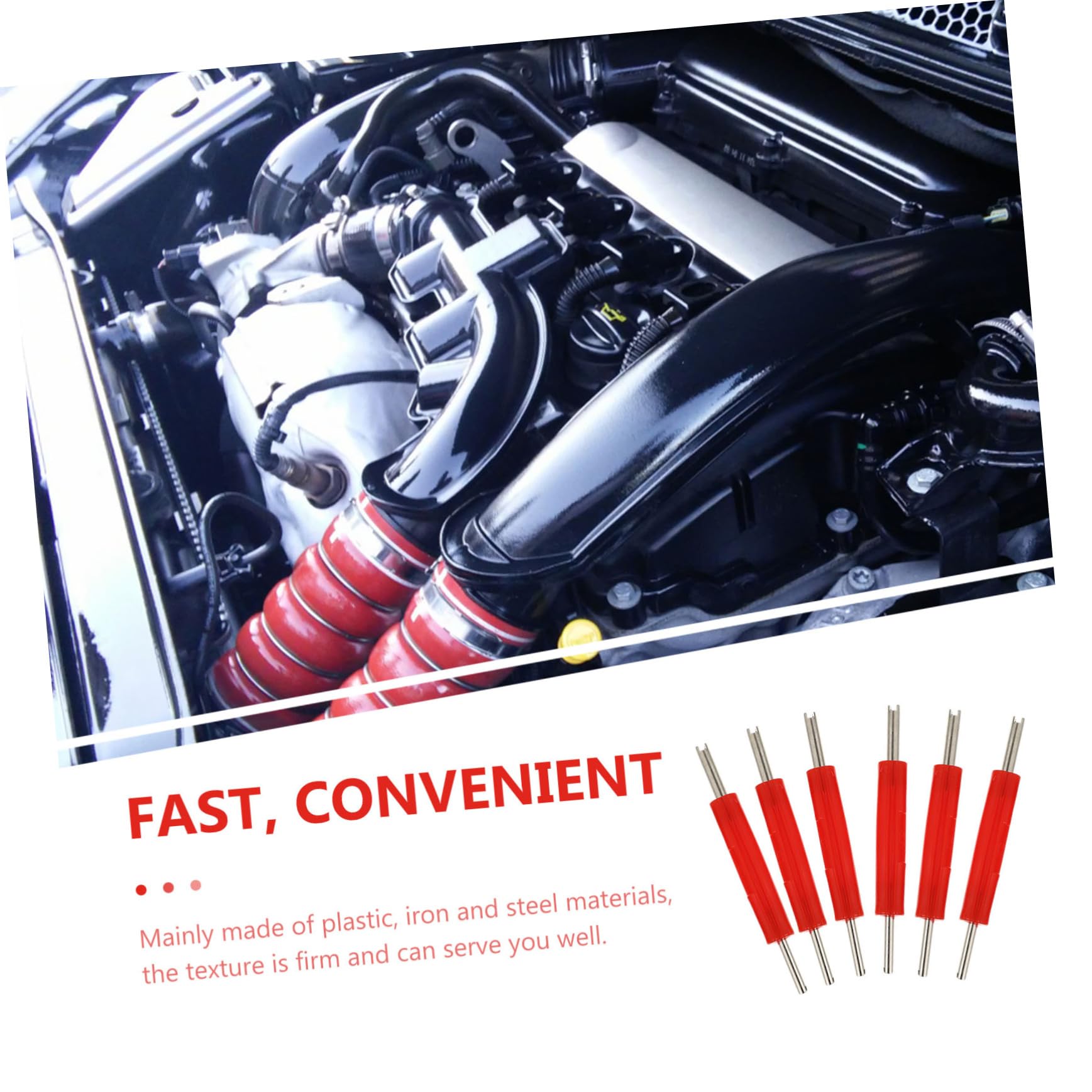 Cabilock 6pcs Dual Head Valve Core Remover Tool Efficient Tire Repair Accessories for Auto Maintenance Durable Screwdriver for Quick Valve Stem Replacement