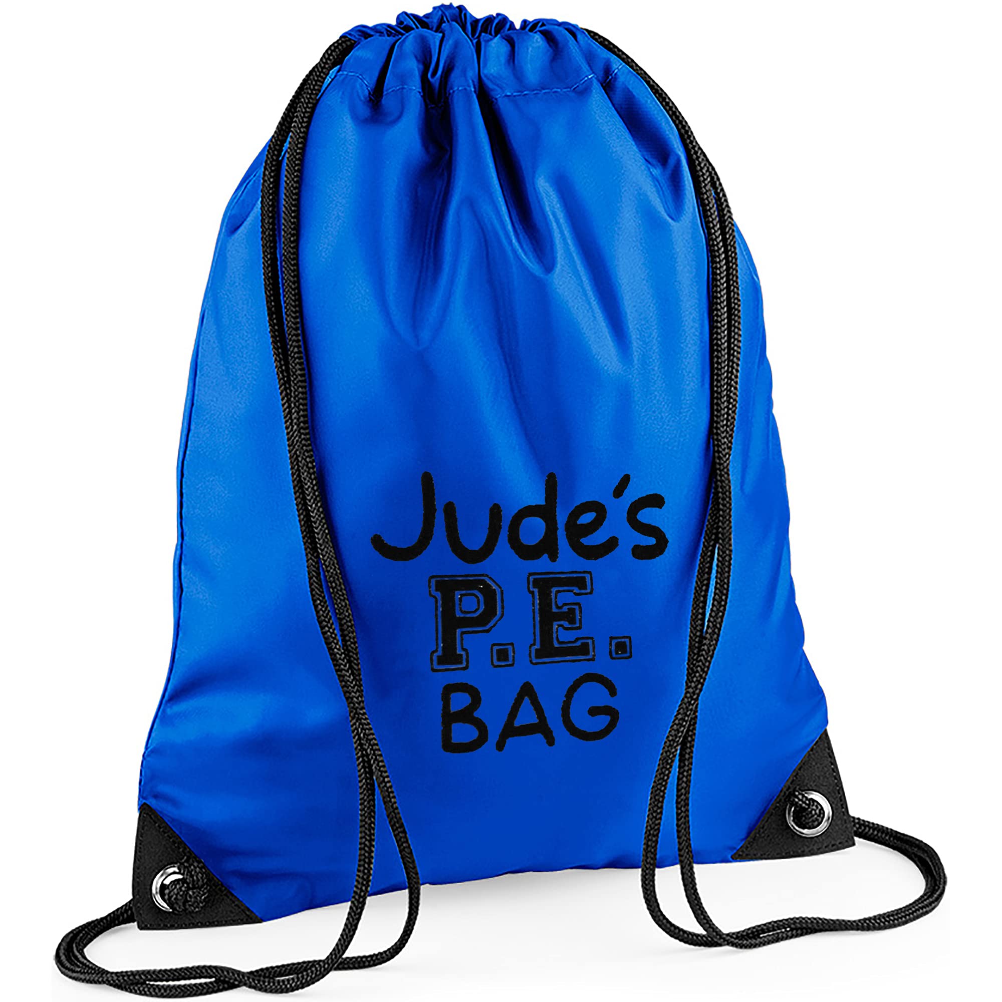 TeddyTs Personalised PE Bag Drawstring School Sports Kit Bag (Royal Blue), 45cm x 33cm