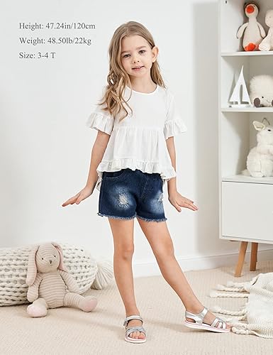 Miniatura 3 de Ropa de niña para niños pequeños, conjuntos cortos de algodón, abrigo casual, pantalones vaqueros, conjuntos de 2 piezas