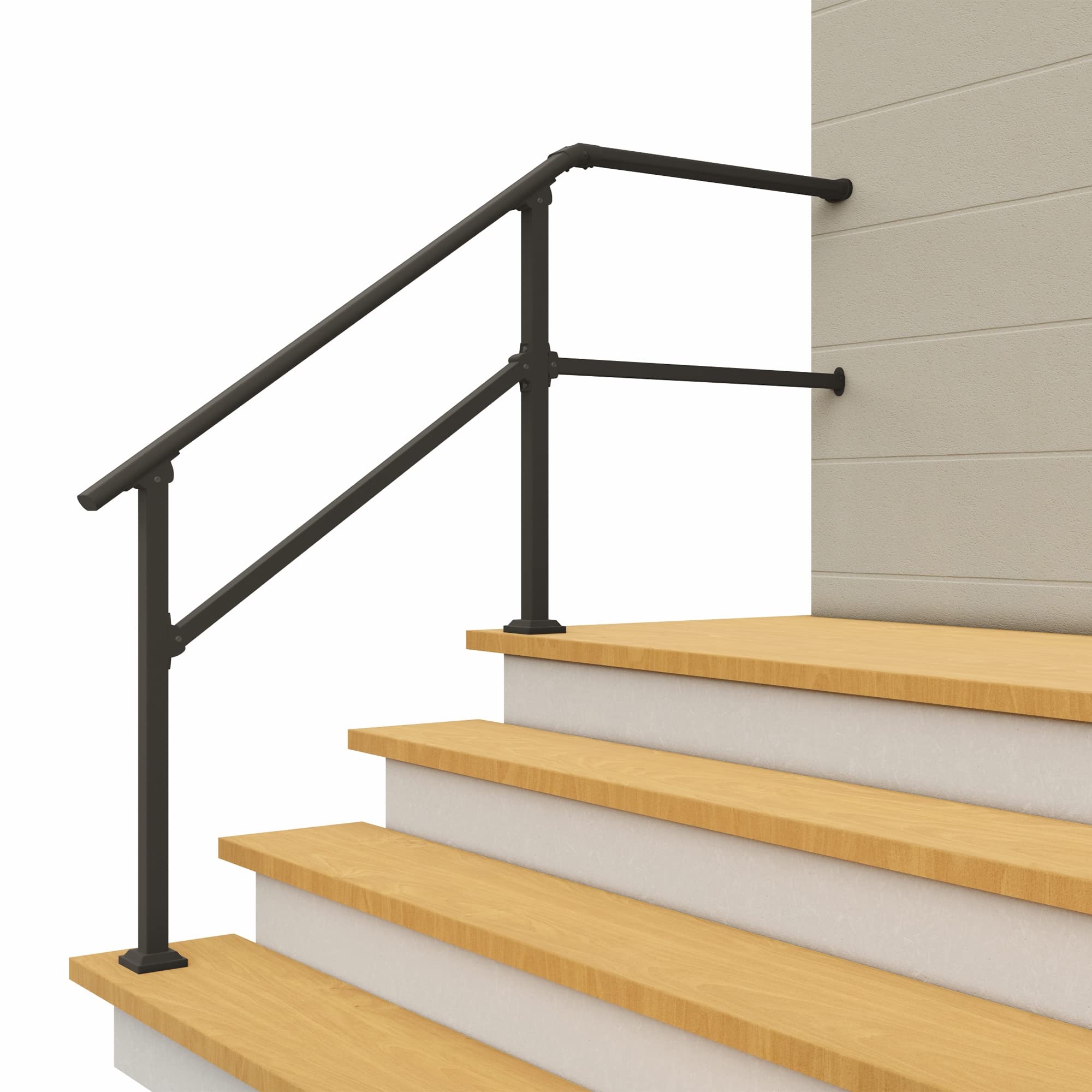 Magi Hand Rails CHR 4 Steps Outdoor Hand Rails for Steps and Extension for Post to Wall ...