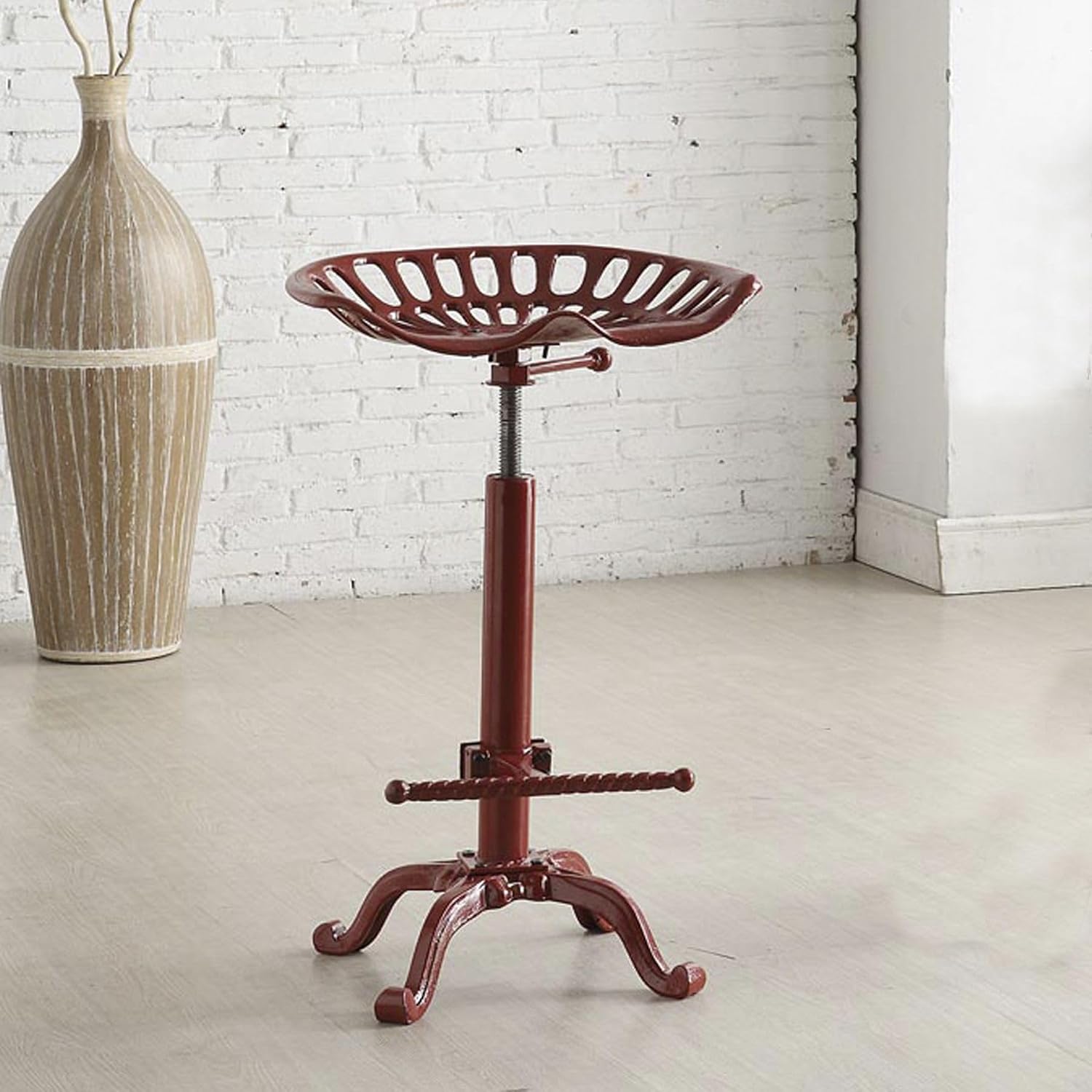 Carolina Chair & Table Adjustable Iron Tractor Seat Barstool