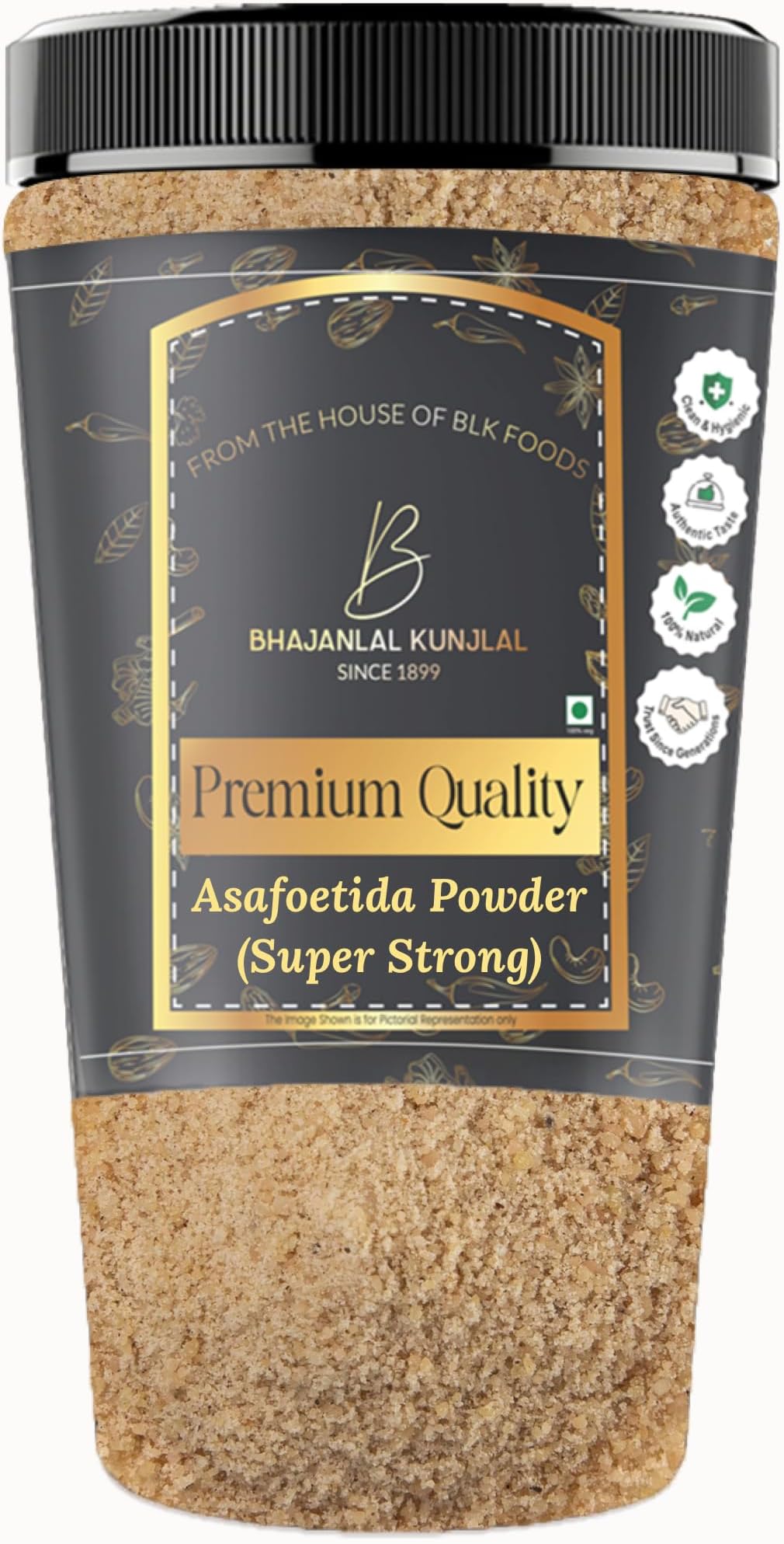 Bhajanlal Kunjlal Super Strong Heeng Powder 50g | Original Aromatic Hathras Heeng | Compounded Hing 50g