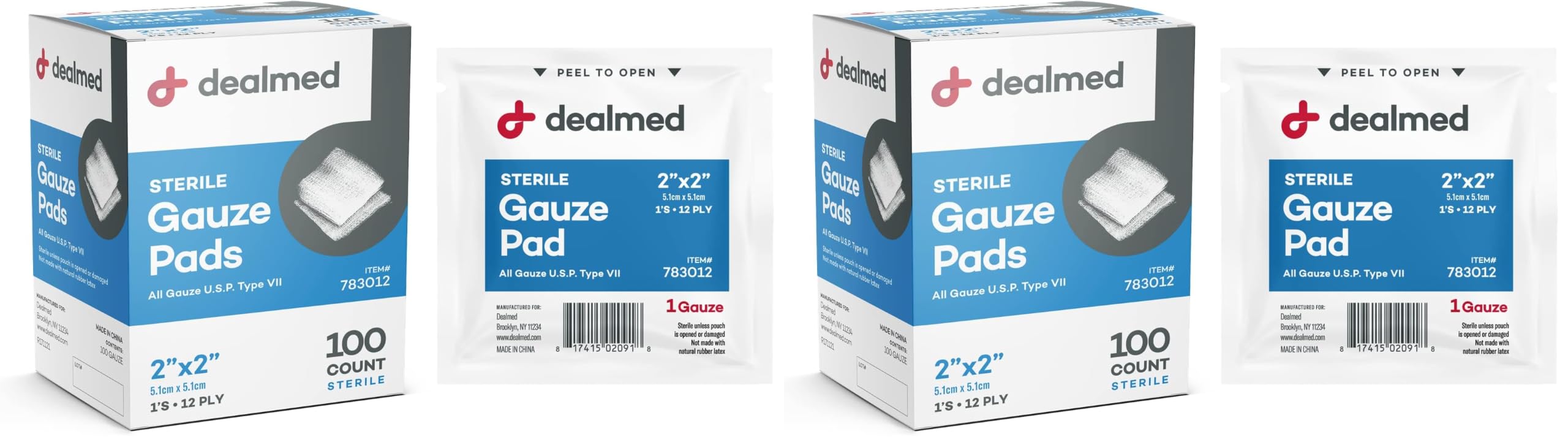 Sterile Gauze Pads - 100 Count -11