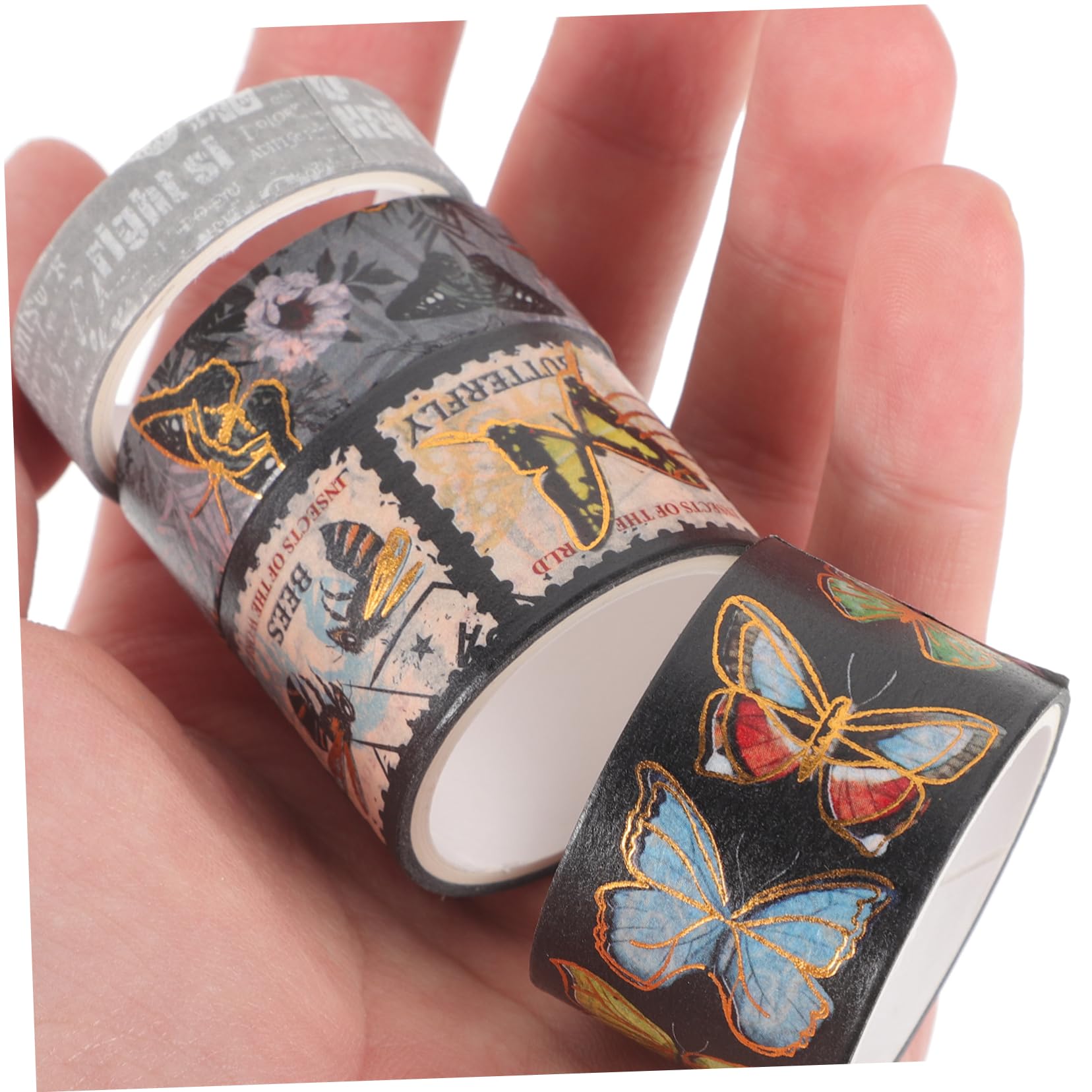 Gadpiparty 5 Sätze Klebestreifen Papier Klebeband Scrapbooking Sammelalbum Dekorativ Blumenklebeband Blumenband Band Mit Blumenmuster Diy -handwerkband Aufkleber 17 Rollen * 5