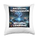 Artificial Intelligence Machine Learning Designs Artificial Intelligence Machine Learning Throw Pillow, 18x18, Multicolor