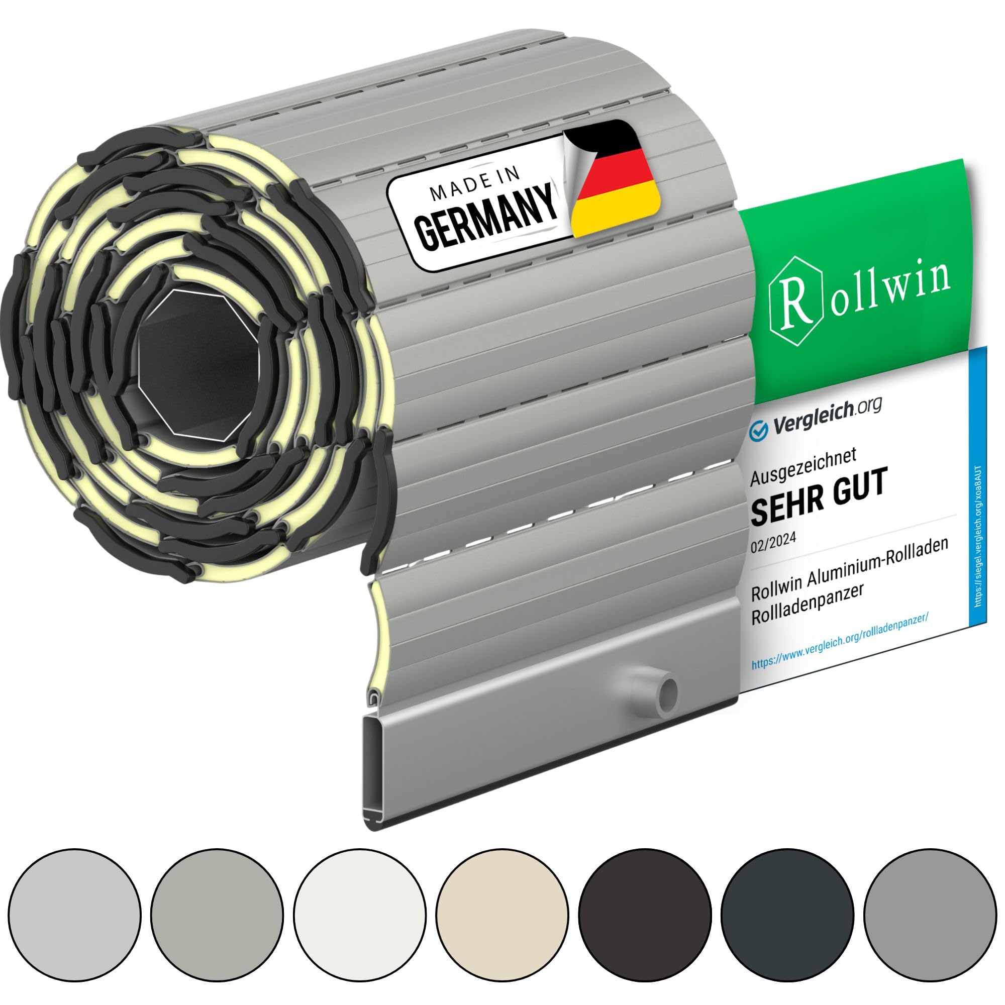 ROLLADEN ALU nach Maß Rolladenpanzer Aluminium Rollladenpanzer Lamelle mit Rollladendämmung Rollladenfenster Rollladentür Rollladen DEUTSCHE Produktion zum Einbauen Hier Konfigurieren »»