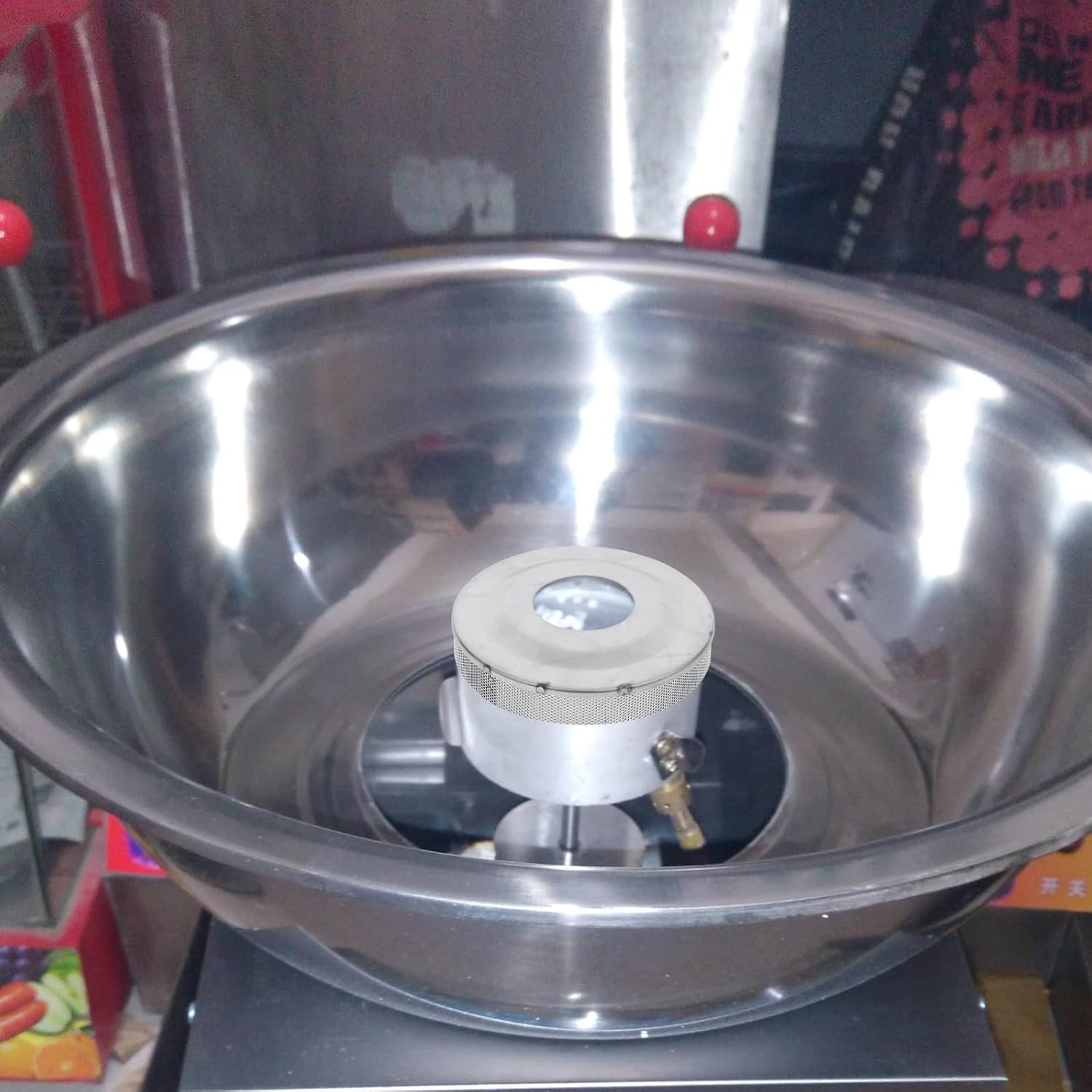 Stainless Steel Mesh Cover Universal Replacement Filter for Cotton Candy Machine with Elegant Design, Prevents Syrup Splashes for Long-Term Use and Sugar Dispenser