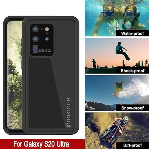 Miniatura 2 de PunkCase S20 Ultra - Funda impermeable serie StudStar ajuste delgado certificado IP68 a prueba de golpes a prueba de suciedad a prueba de nieve