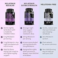 Vista 5 de Cápsulas para dormir de melatonina 12 en 1, ayuda natural para dormir para adultos con melatonina 5 mg y glicinato de magnesio 500 mg, ayuda