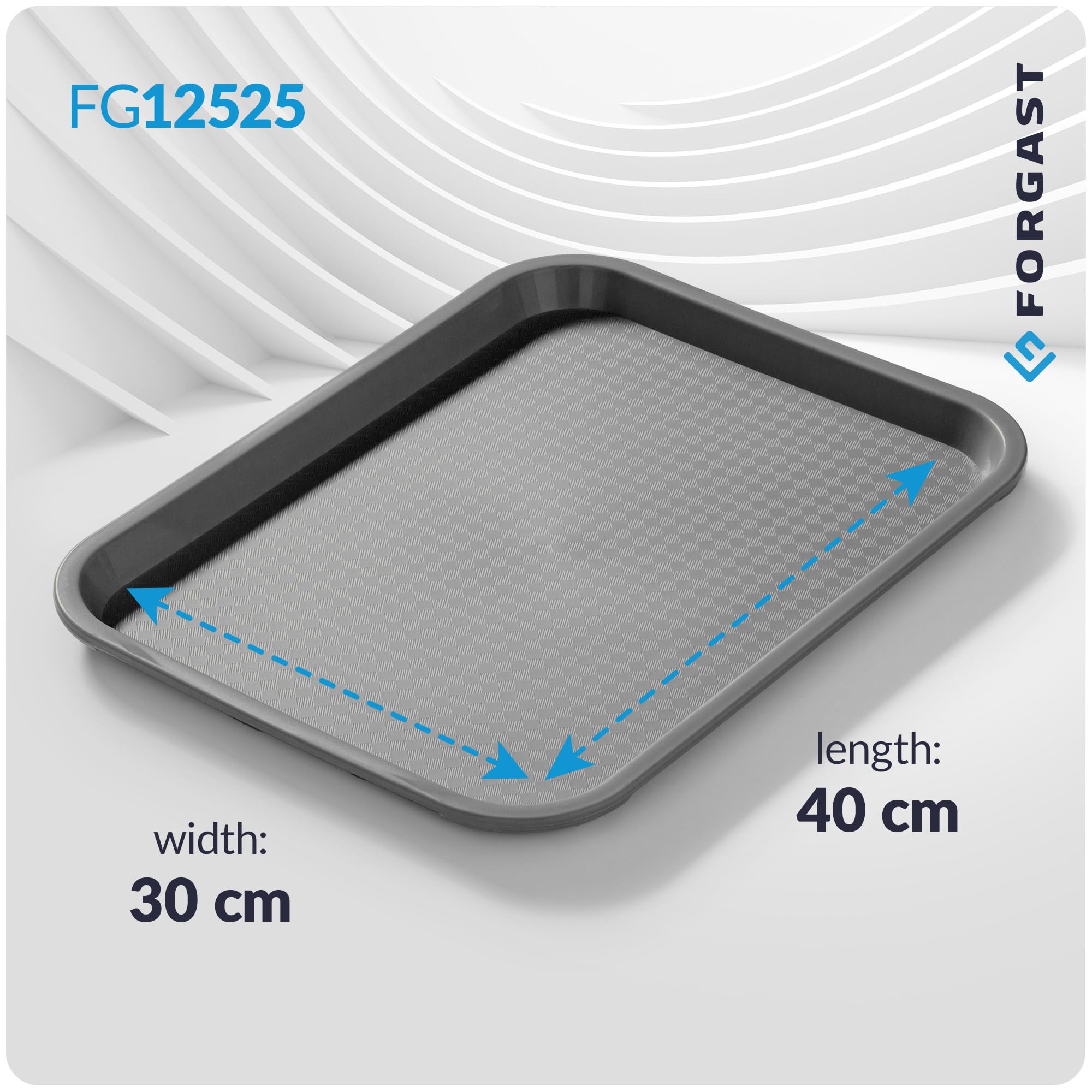 Vassoio Rettangolare 45x35 Cm Per Ristoranti - Grigio, In Polipropilene, Lavabile In Lavastoviglie - Foto 9