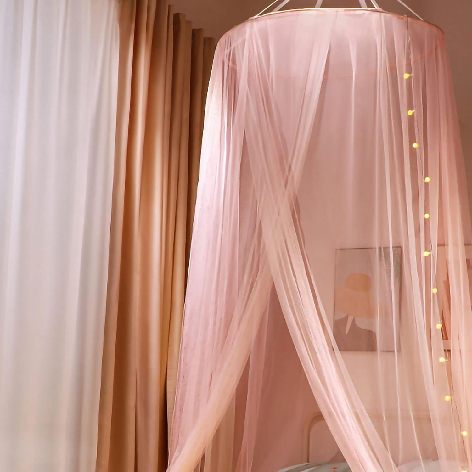 Zerodis Bed Canopy, Repelling Net Hanging Princess Canopy with Ultra Dense Mesh Fabric, for Kids Bedroom Reading Outdoor Camping (Type 4)