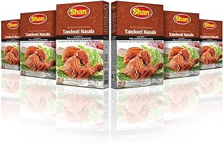 Shan - Tandoori Masala Seasoning Mix (50g) - Spice Packets for Tandoori Style Chicken (Pack of 6)