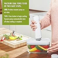 Vista 8 de ZWILLING Fresh & Save Juego de 2 Piezas de Pequeños Recipientes de Almacenamiento de Alimentos de Vidrio con Sellado al Vacío y Tapas Herméticas