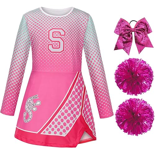 Girls Cheerleader Costume Halloween Party Uniform Dress for Kids