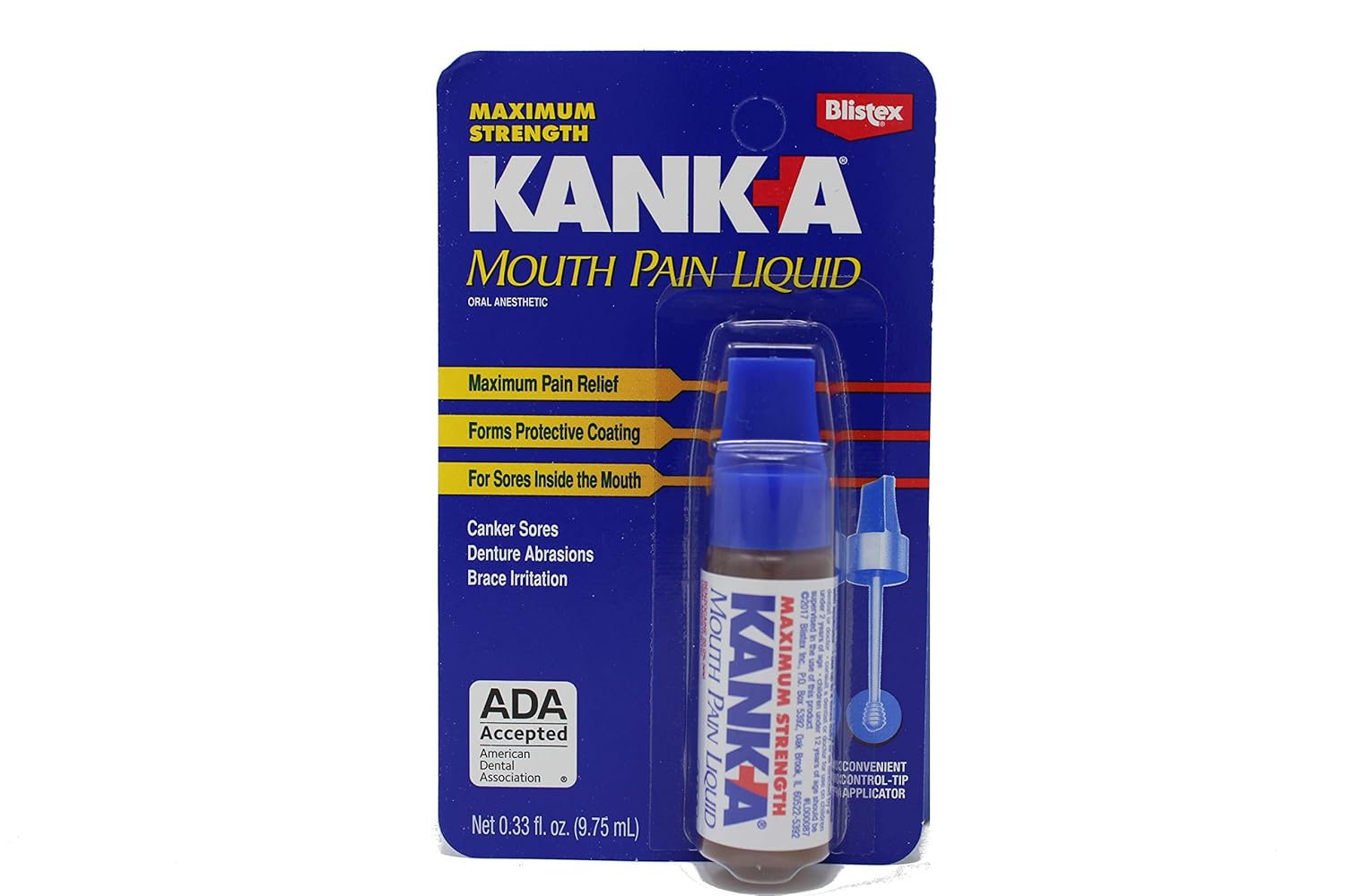 Kank-A Mouth Pain Liquid Professional Strength 0.33 oz (Pack of 8)