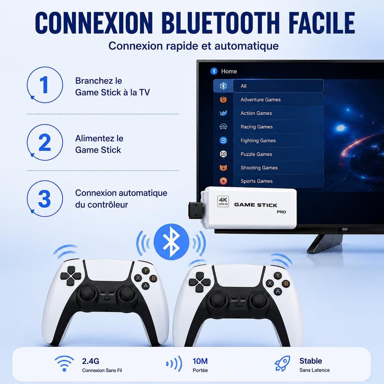 Console Retro Wireless 4K con 20.000+ Giochi Preinstallati，128G 40000Games | 9 Emulatori Integrati, 2 Controller Inclusi, Dongle HDMI Incluso, Versione 2026, Set Completo