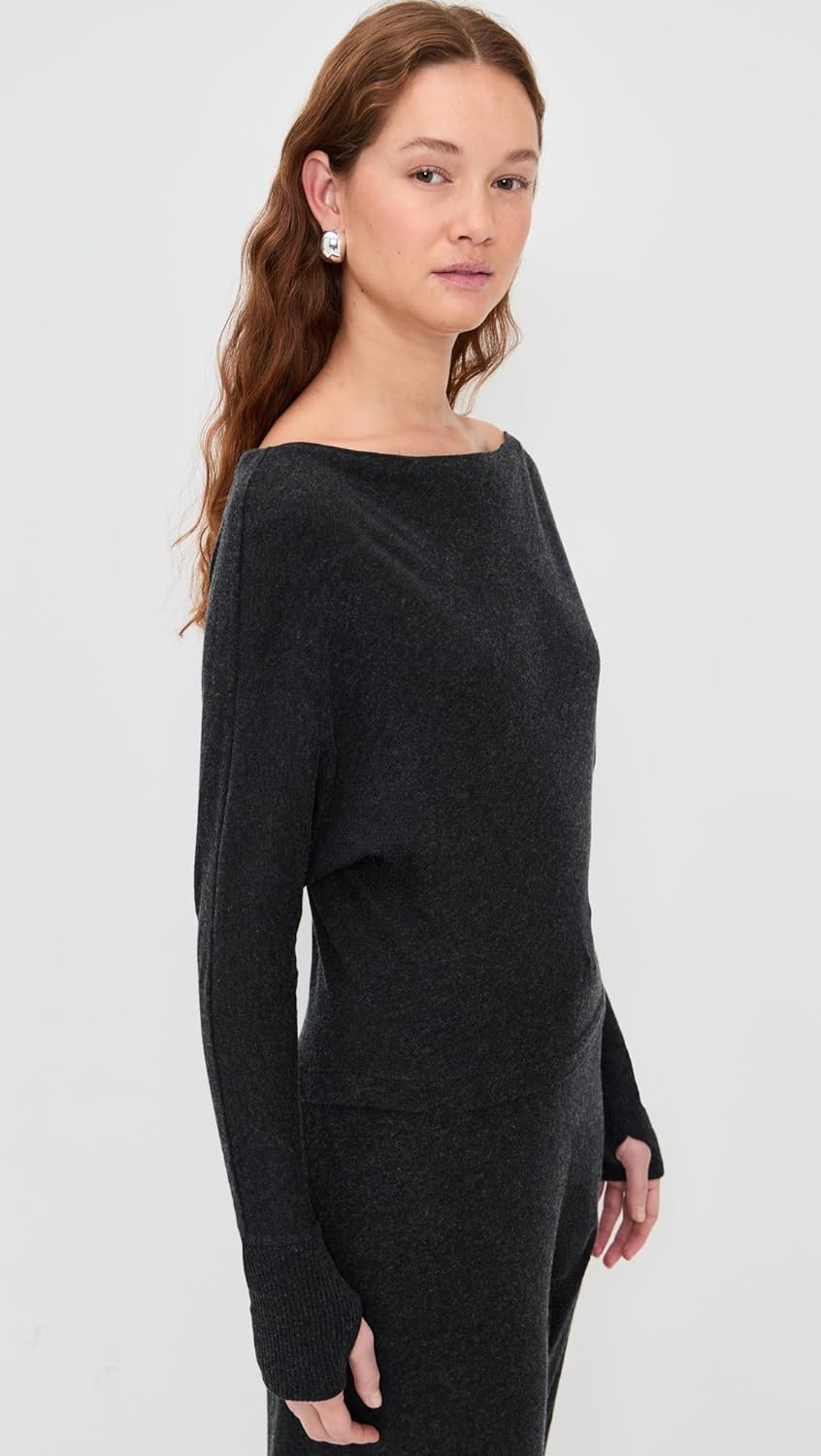 Enza Costa Women's Cashmere Jersey Dolman Top - Image 4